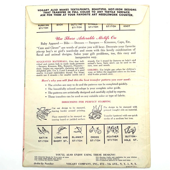 Vintage Vogart Hot Iron Transfers #266 #673 - Picture 5 of 5